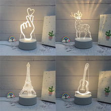 Load image into Gallery viewer, 3D lampe à LED créatif 3D LED veilleuses nouveauté Illusion nuit lampe 3D