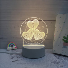 Load image into Gallery viewer, 3D lampe à LED créatif 3D LED veilleuses nouveauté Illusion nuit lampe 3D
