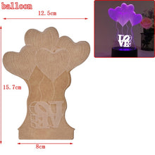 Load image into Gallery viewer, 1PCS Fashion New 3D Illusion Lamp RGB LED Night Light Acrylic Panel
