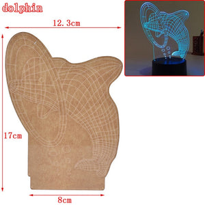 1PCS Fashion New 3D Illusion Lamp RGB LED Night Light Acrylic Panel